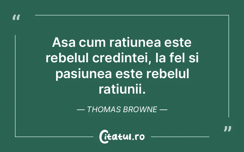 Citat Thomas Browne - citate crestine