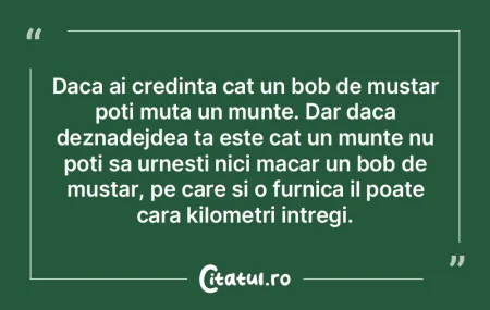 Daca ai credinta cat un bob de mustar po... Daca ai credinta cat un bob de mustar po...