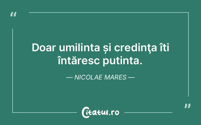 Citat Nicolae Mares - citate crestine