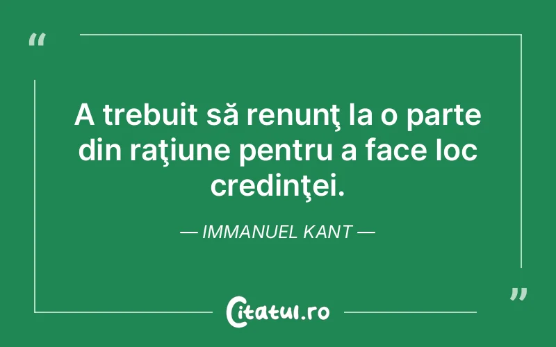 Citat Immanuel Kant - citate crestine