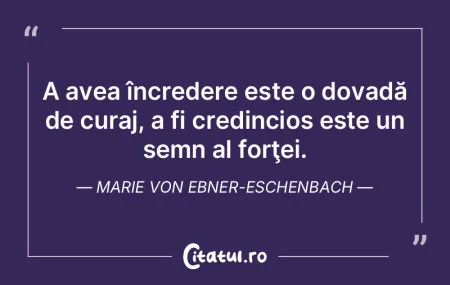A avea încredere este o dovadă de cura... A avea încredere este o dovadă de cura...