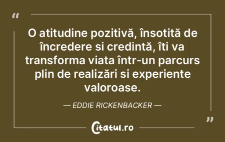 O atitudine pozitivă, însoțită de î... O atitudine pozitivă, însoțită de î...