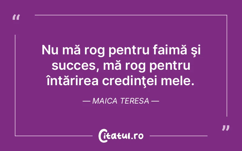 Citat Maica Teresa - citate crestine