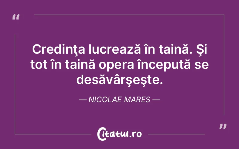 Citat Nicolae Mares - citate crestine