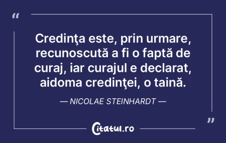 CredinÅ£a este, prin urmare, recunoscutÄ... CredinÅ£a este, prin urmare, recunoscutÄ...
