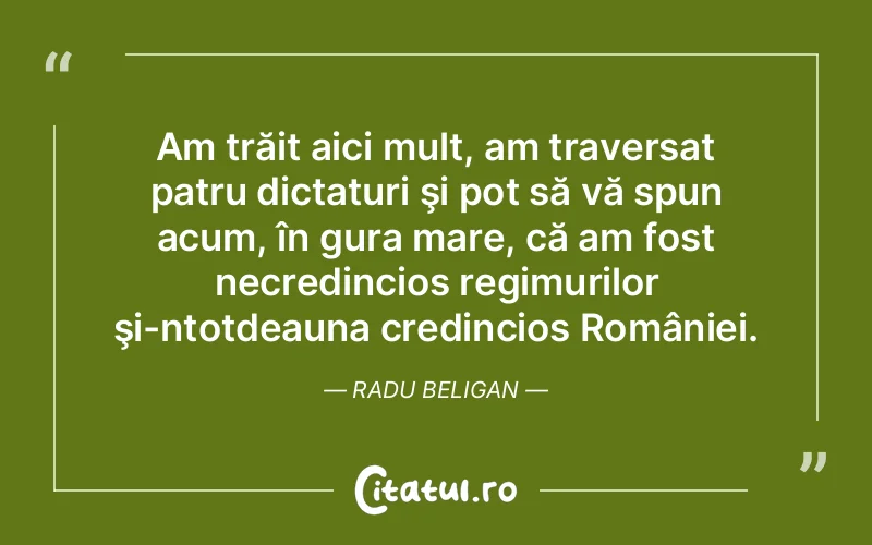 Citat Radu Beligan - citate crestine