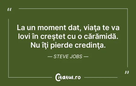 La un moment dat, viaţa te va lovi în ... La un moment dat, viaţa te va lovi în ...