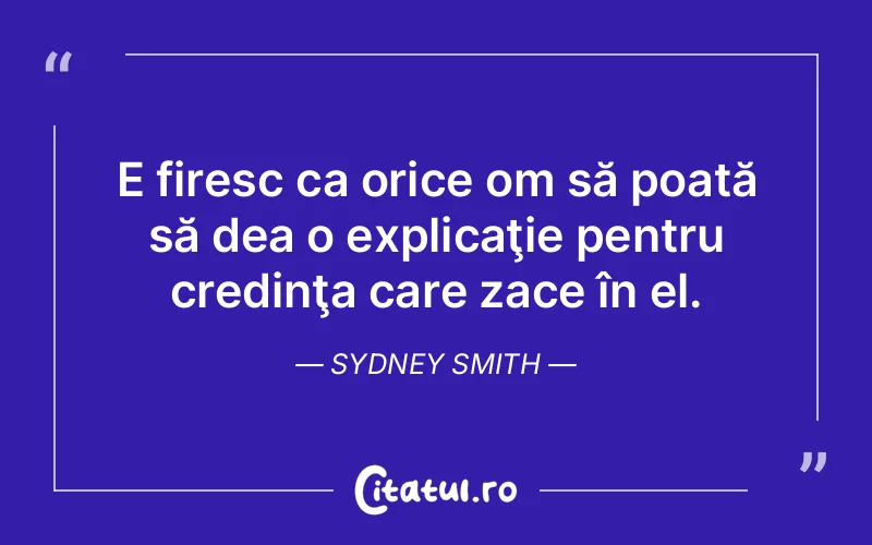 Citat Sydney Smith - citate crestine