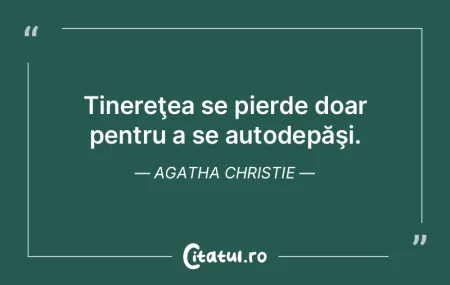 Tinereţea se pierde doar pentru a se au... Tinereţea se pierde doar pentru a se au...