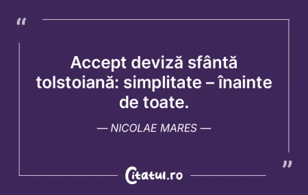 Accept deviză sfântă tolstoiană: sim... Accept deviză sfântă tolstoiană: sim...