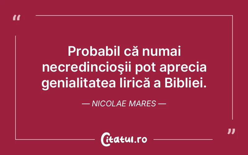 Citat Nicolae Mares - citate crestine
