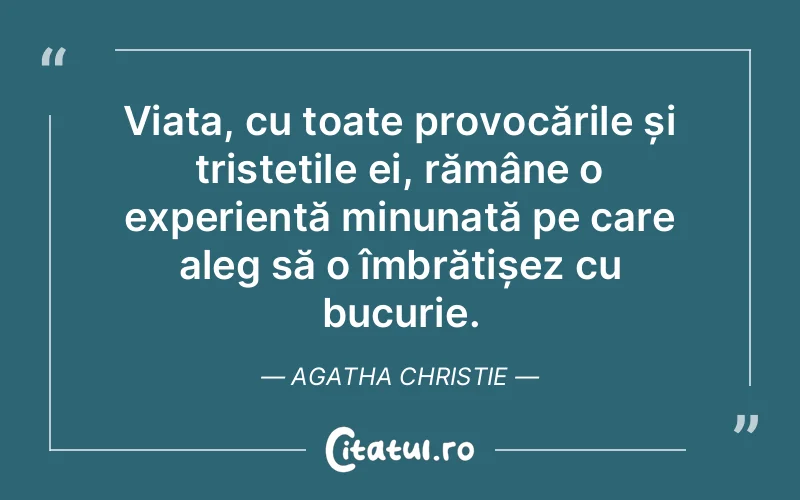 Citat Agatha Christie - citate crestine