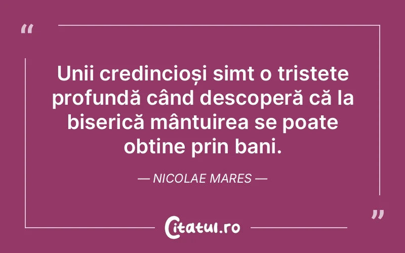 Citat Nicolae Mares - citate crestine