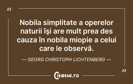 Nobila simplitate a operelor naturii îÅ... Nobila simplitate a operelor naturii îÅ...