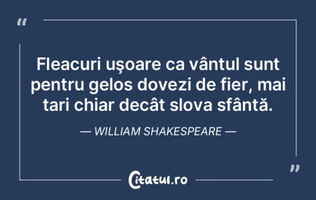 Fleacuri uşoare ca vântul sunt pentru ... Fleacuri uşoare ca vântul sunt pentru ...
