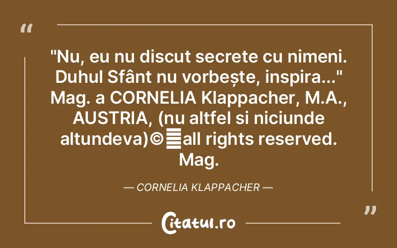 Citat Cornelia Klappach - citate crestine