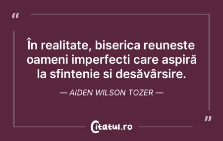 În realitate, biserica reunește oameni... În realitate, biserica reunește oameni...