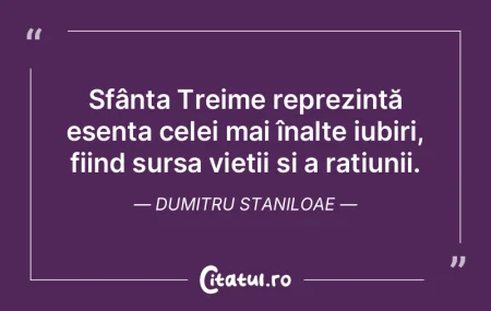 Sfânta Treime reprezintă esența celei... Sfânta Treime reprezintă esența celei...
