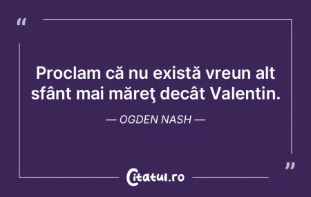 Proclam că nu există vreun alt sfânt ... Proclam că nu există vreun alt sfânt ...