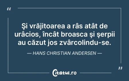 Şi vrăjitoarea a râs atât de urâcio... Şi vrăjitoarea a râs atât de urâcio...