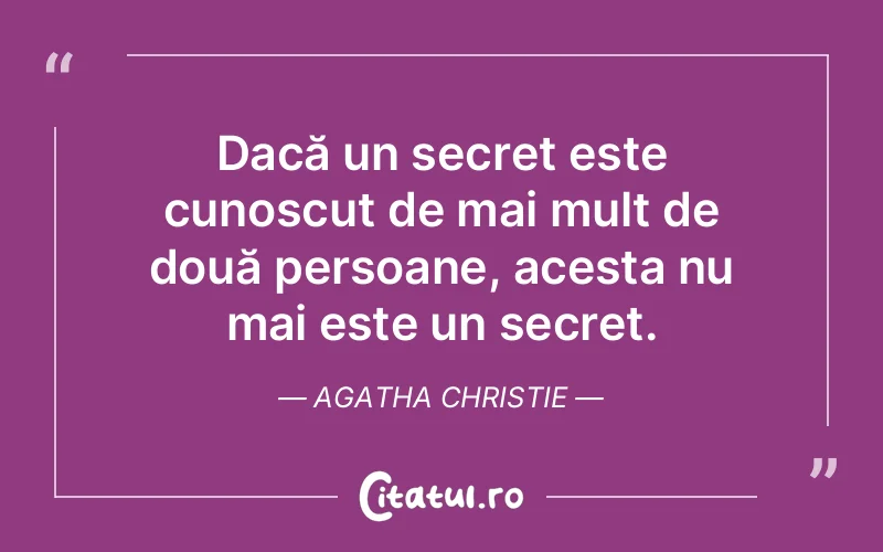 Citat Agatha Christie - citate crestine