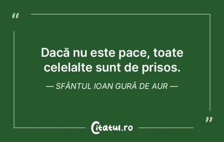 Dacă nu este pace, toate celelalte sunt... Dacă nu este pace, toate celelalte sunt...