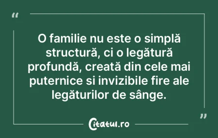 O familie nu este o simplă structură, ... O familie nu este o simplă structură, ...