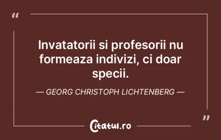 Invatatorii si profesorii nu formeaza in... Invatatorii si profesorii nu formeaza in...