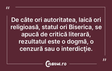 De câte ori autoritatea, laică ori rel... De câte ori autoritatea, laică ori rel...
