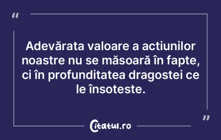 Adevărata valoare a acțiunilor noastre... Adevărata valoare a acțiunilor noastre...