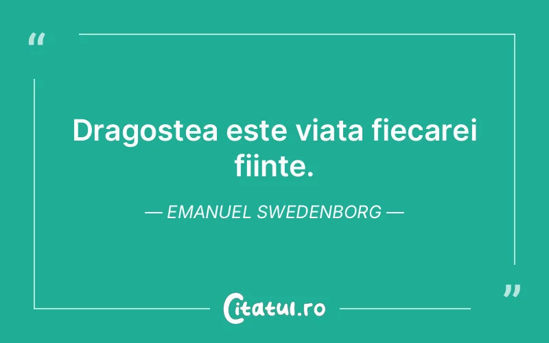 Citat Emanuel Swedenborg - citate dragoste