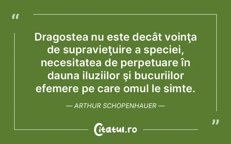 Citat Arthur Schopenhauer - citate dragoste
