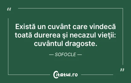 Există un cuvânt care vindecă toată ...