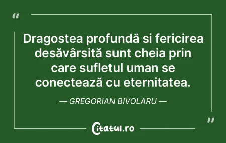 Dragostea profundă și fericirea desăv...