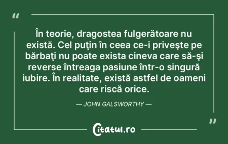 În teorie, dragostea fulgerătoare nu e...