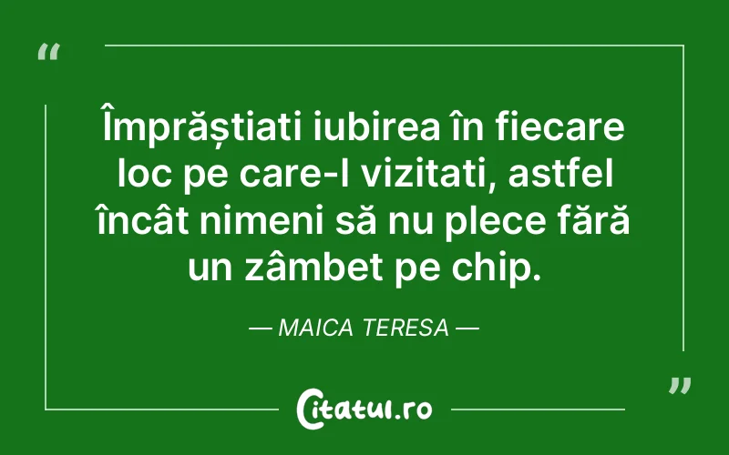 Citat Maica Teresa - citate dragoste