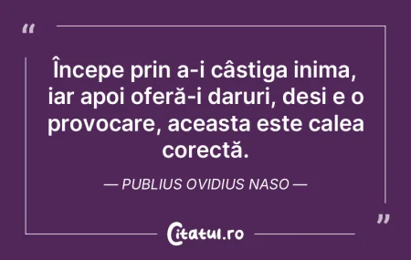 Începe prin a-i câștiga inima, iar ap...