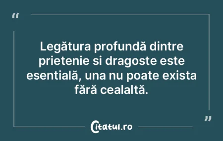 Legătura profundă dintre prietenie și... Legătura profundă dintre prietenie și...
