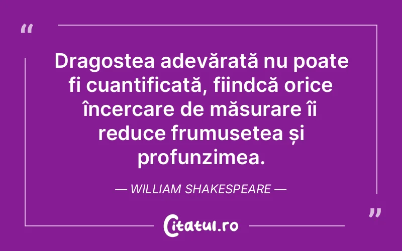 Citat William Shakespeare - citate dragoste