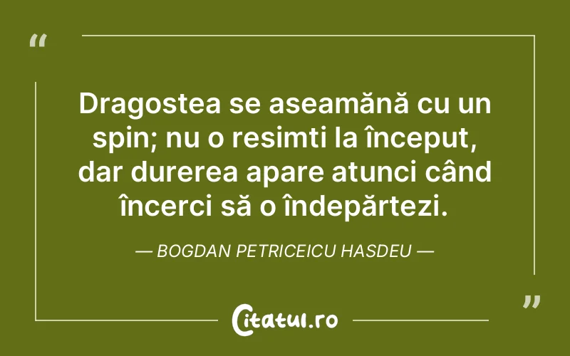 Citat Bogdan Petriceicu Hasdeu - citate dragoste