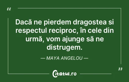 Dacă ne pierdem dragostea și respectul... Dacă ne pierdem dragostea și respectul...