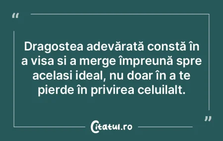 Dragostea adevărată constă în a visa... Dragostea adevărată constă în a visa...