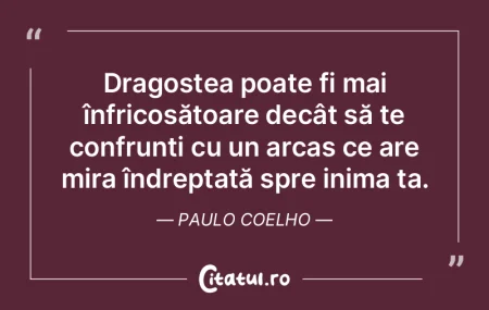 Dragostea poate fi mai înfricoșătoare...