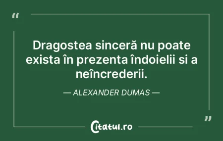 Dragostea sinceră nu poate exista în p...