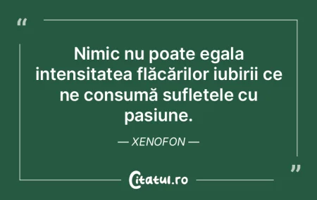Nimic nu poate egala intensitatea flăc�...