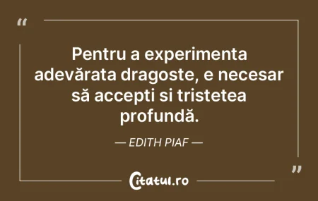 Pentru a experimenta adevărata dragoste...