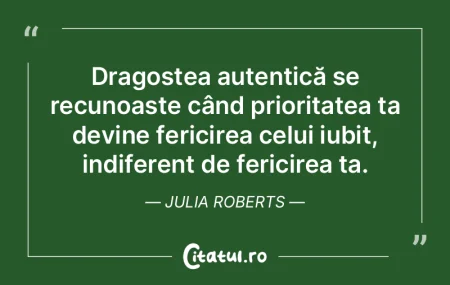 Dragostea autentică se recunoaște cân...