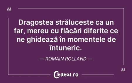 Dragostea strălucește ca un far, mereu...