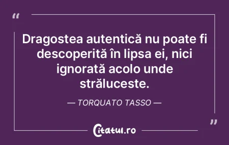 Dragostea autentică nu poate fi descope...