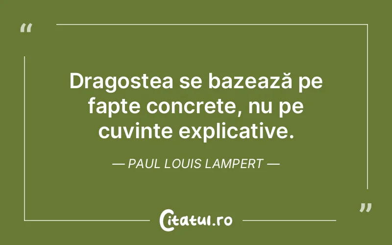 Citat Paul Louis Lampert - citate dragoste